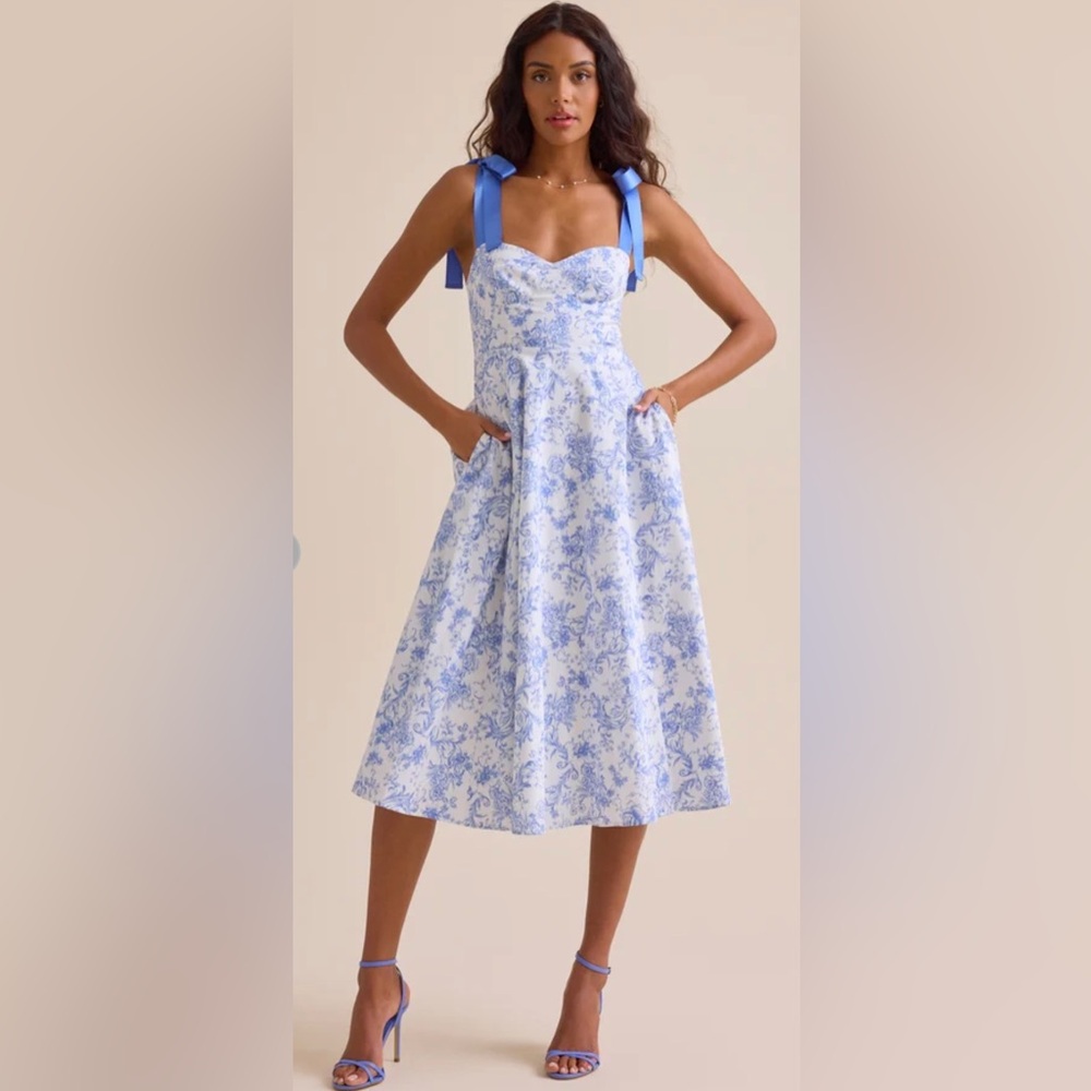Altar’d State Rosella Floral Ribbon Dress NWT - Picture 4 of 17